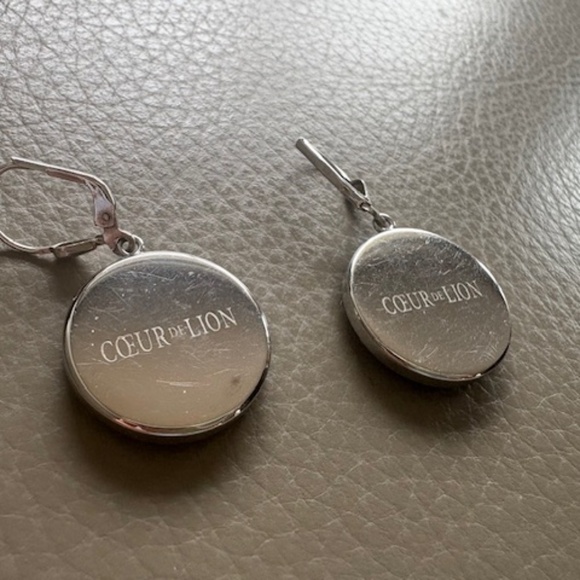 COEUR DE LION original dangle drop earrings Swarovski crystals multicolour - Picture 5 of 7